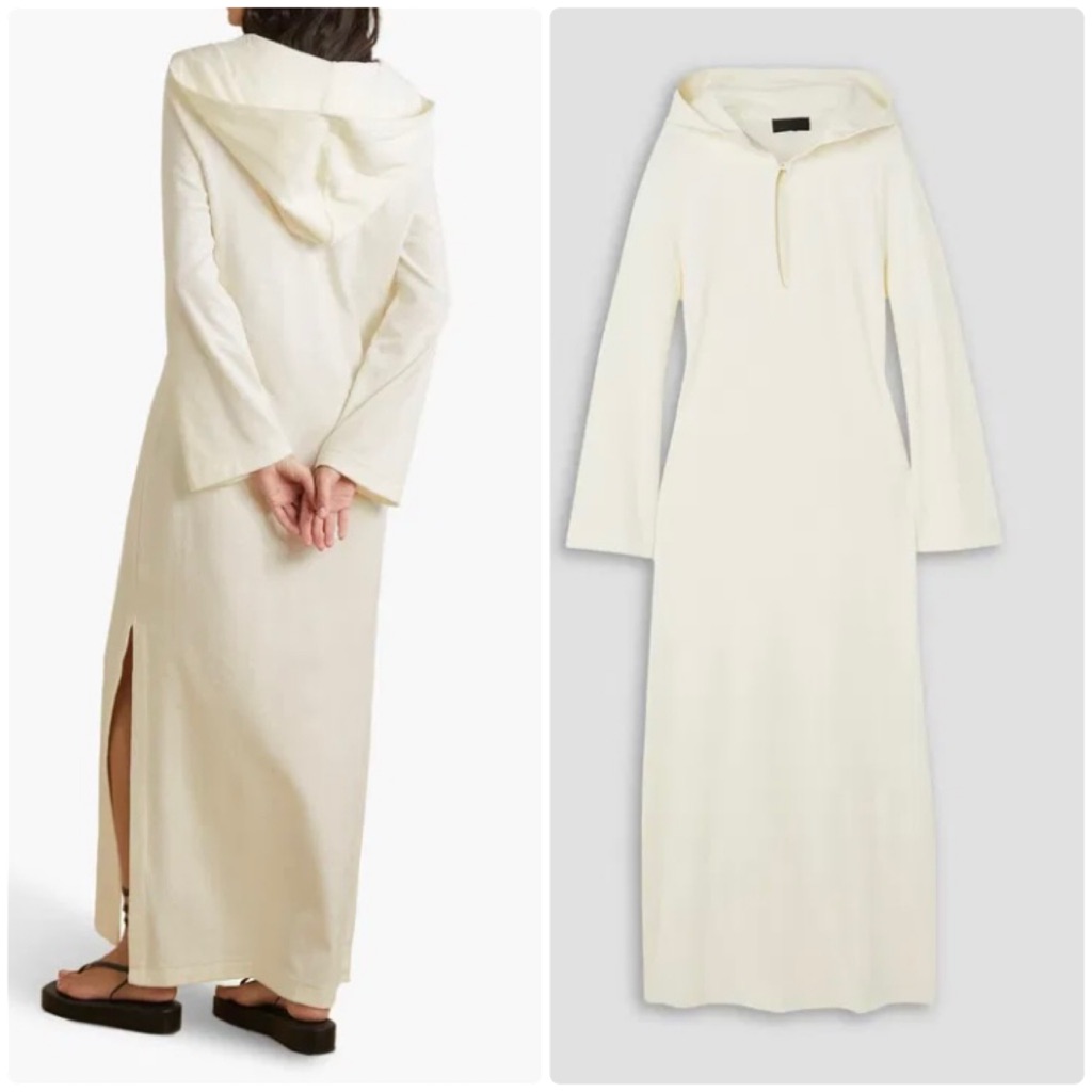 Agnes Cotton-Terry Hooded Maxi Dress